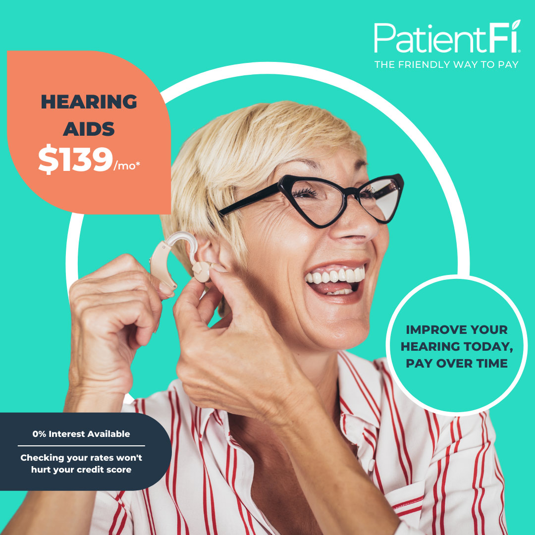 test PatientFi - Hearing Aids $139/mo* - Improve your hearing today, Pay Over Time - 0% Interest Available - Checking your rates won't hurt your credit score