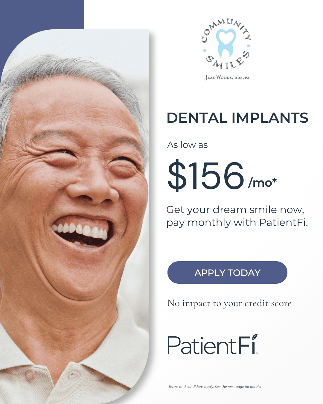Social media post promoting friendly monthly payment plans