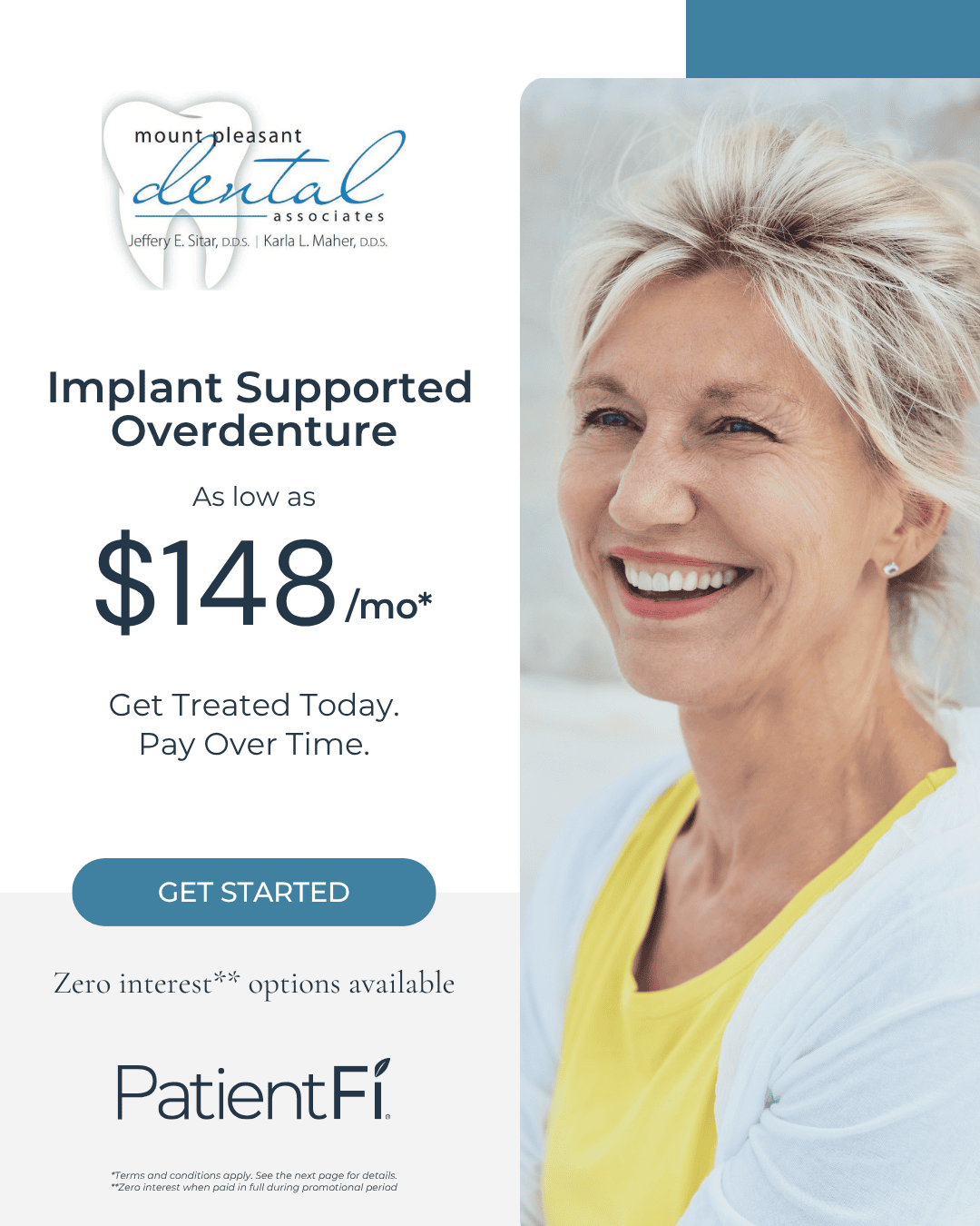 Social media post promoting friendly monthly payment plans